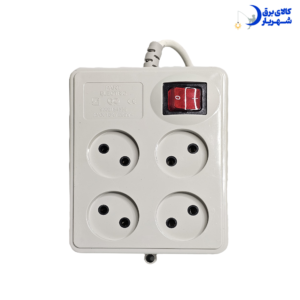 سیم سیار چهارخانه سرامیکی ۳ متری پارت الکتریک مدل پارت