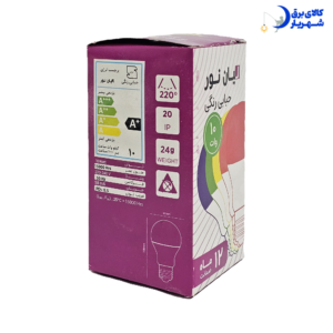 لامپ حبابی رنگی ۱۰ وات لیان نور
